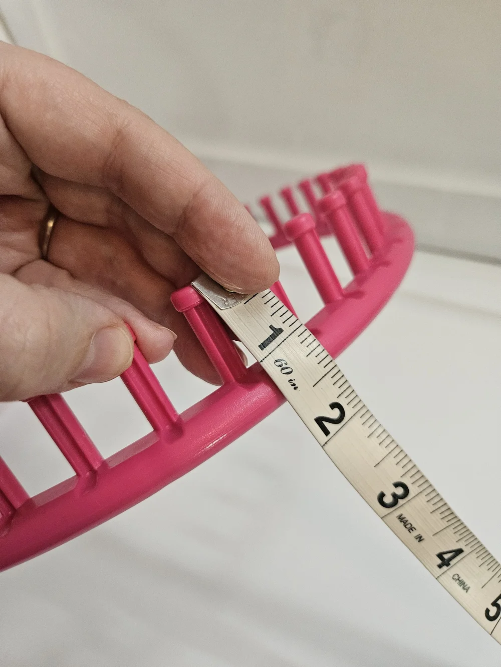 Extra Large Pink Round Knitting Loom Ring Durable 11 Inch